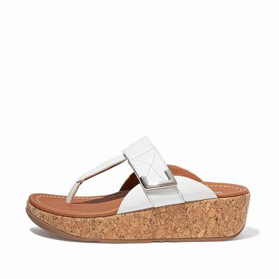 Fitflop Remi Adjustable Toe-Post - Sandalen Damen - Weiß (NZL580196)